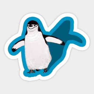 Chinstrap Penguin with Shadow Sticker